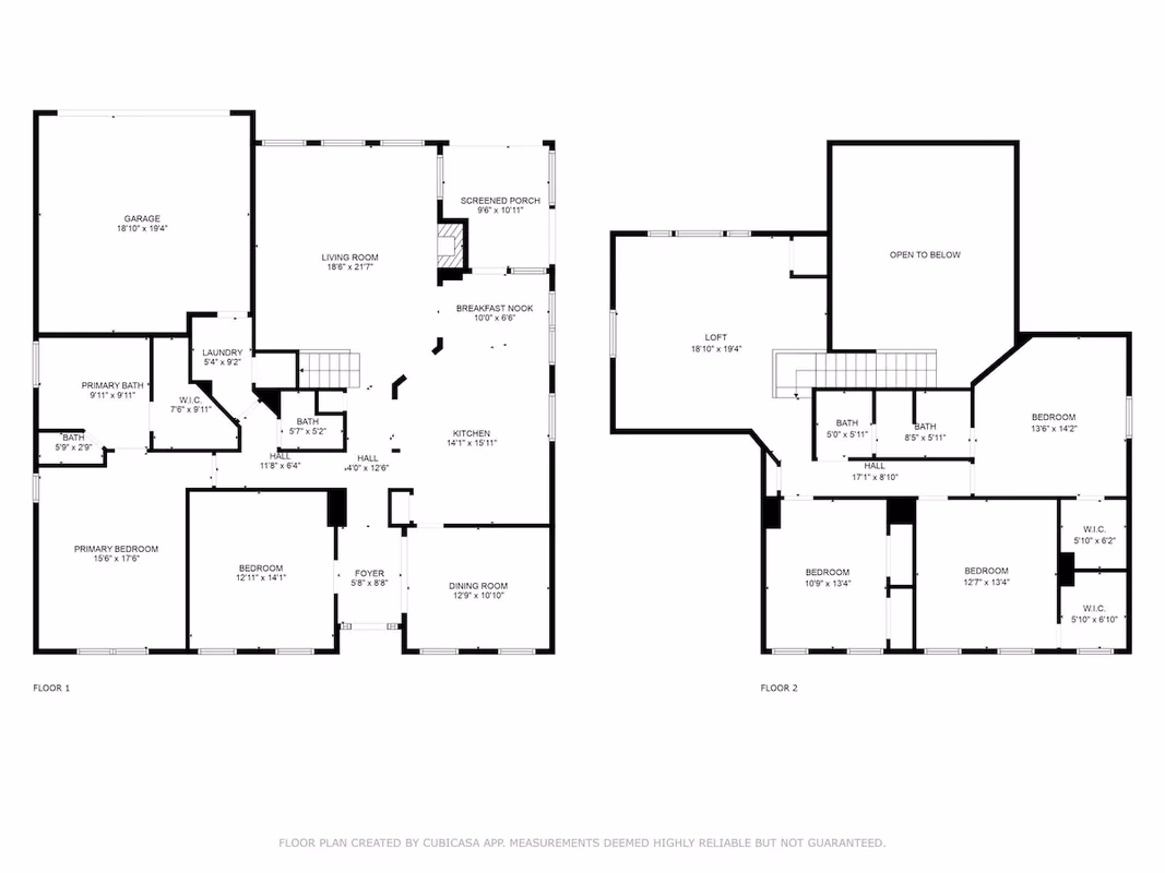 Floor plan — 5BR / 2.5BA, two stories.